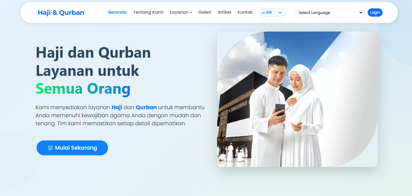 Website Pelayanan Badal Haji – Katalog & Pemesanan Layanan Online