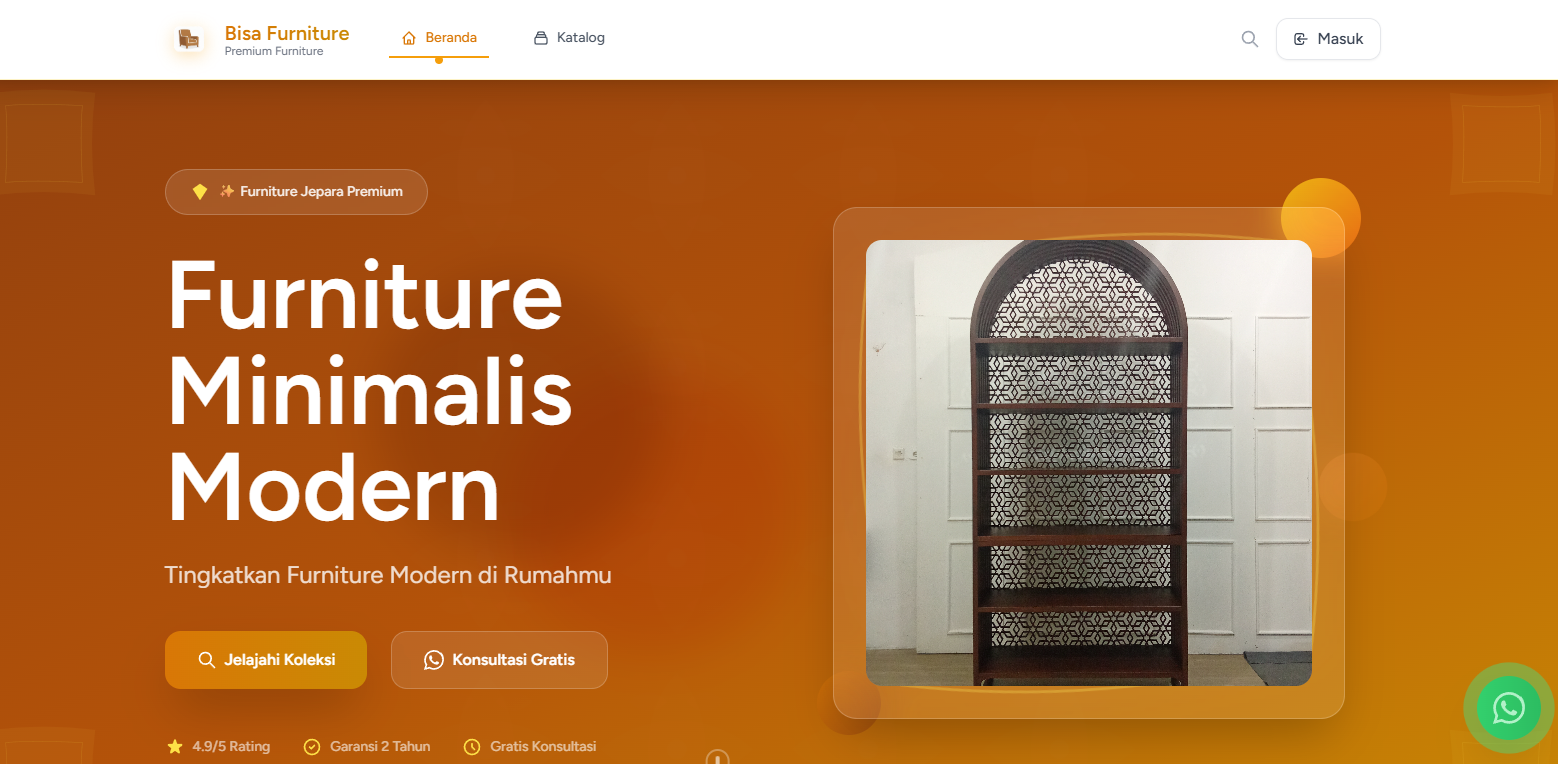 Bisa Furniture – Website Katalog & Pemesanan Online Furniture